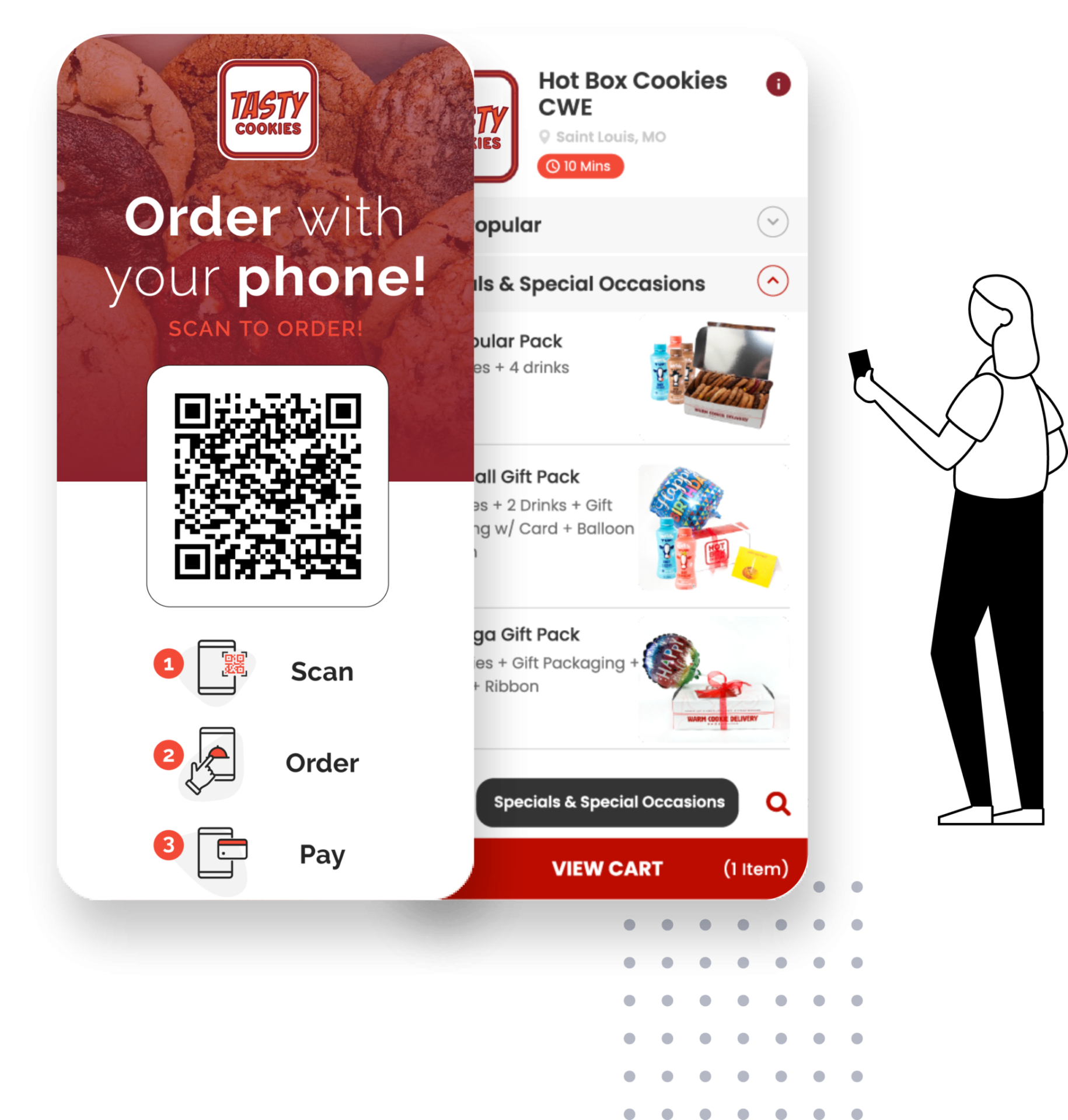 QR code contactless ordering